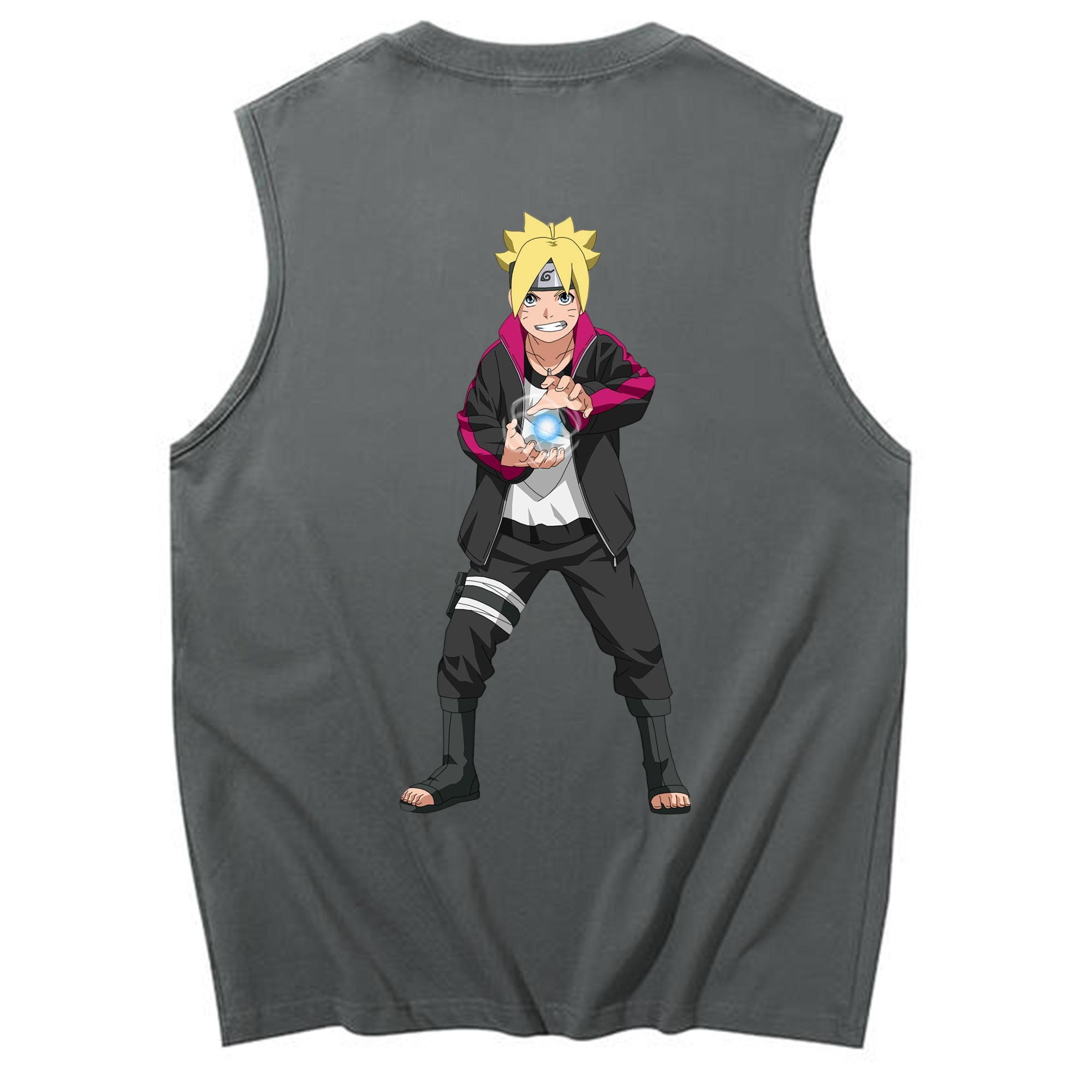 （画像用） NARUTO -ナルト- うずまき ボルト Uzumaki Boruto コットン100％タンクトップ（背面プリント）